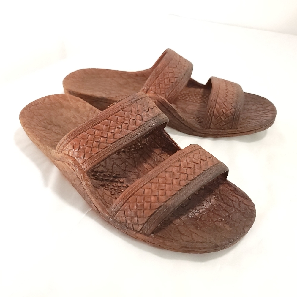 Pali Brown Summer Slip-on Jandals Waterproof Sandals Flexable Sz 43 / 11